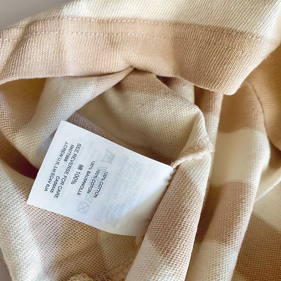 NWT J.Crew deck striped turtleneck T-shirt, pink, cream/off white, size S Small - Picture 6 of 6